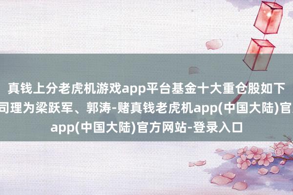 真钱上分老虎机游戏app平台基金十大重仓股如下：该基金的基金司理为梁跃军、郭涛-赌真钱老虎机app(中国大陆)官方网站-登录入口