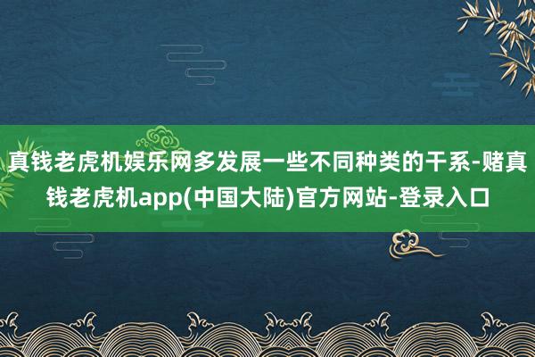 真钱老虎机娱乐网多发展一些不同种类的干系-赌真钱老虎机app(中国大陆)官方网站-登录入口